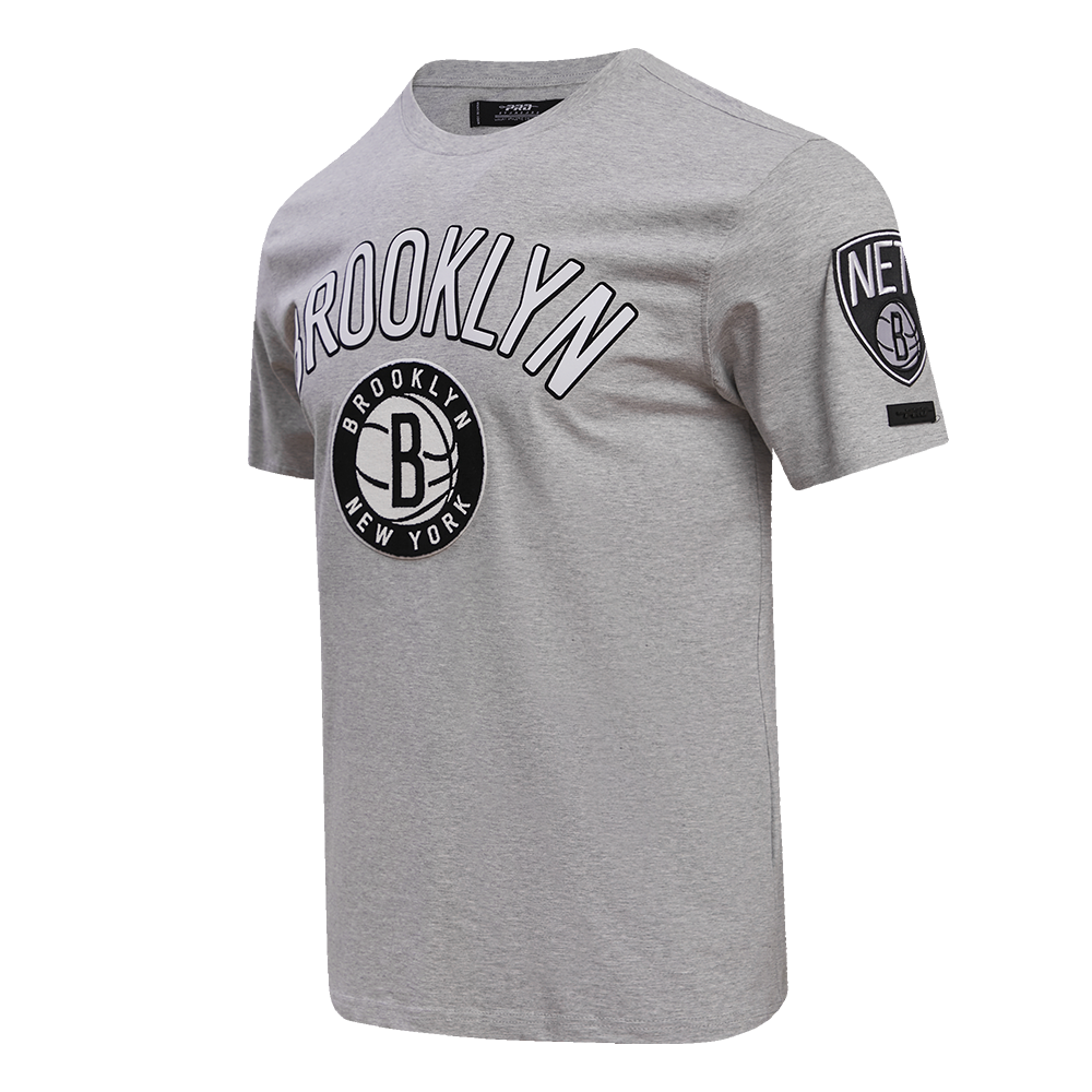 NBA BROOKLYN NETS CLASSIC BRISTLE MEN'S TEE (HEATHER GREY)
