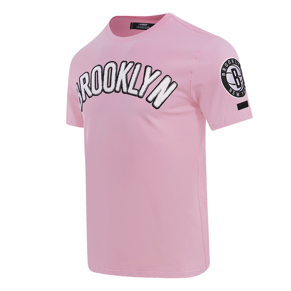 NBA BROOKLYN NETS LOGO PRO TEAM MEN'S TEE (PINK)