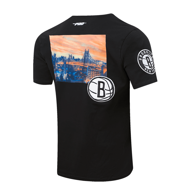 NBA BROOKLYN NETS CITY SCAPE MEN'S TEE (BLACK)