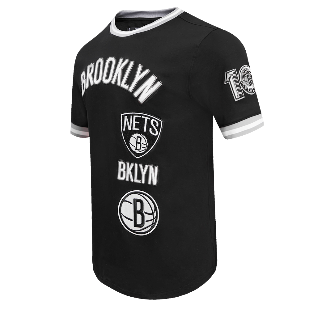 NBA BRROKLYN NETS RETRO CLASSIC MEN'S TEE (BLACK/GRAY)