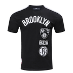 NBA BROOKLYN NETS RETRO CLASSIC MEN'S STRIPED TEE (BLACK/GRAY)