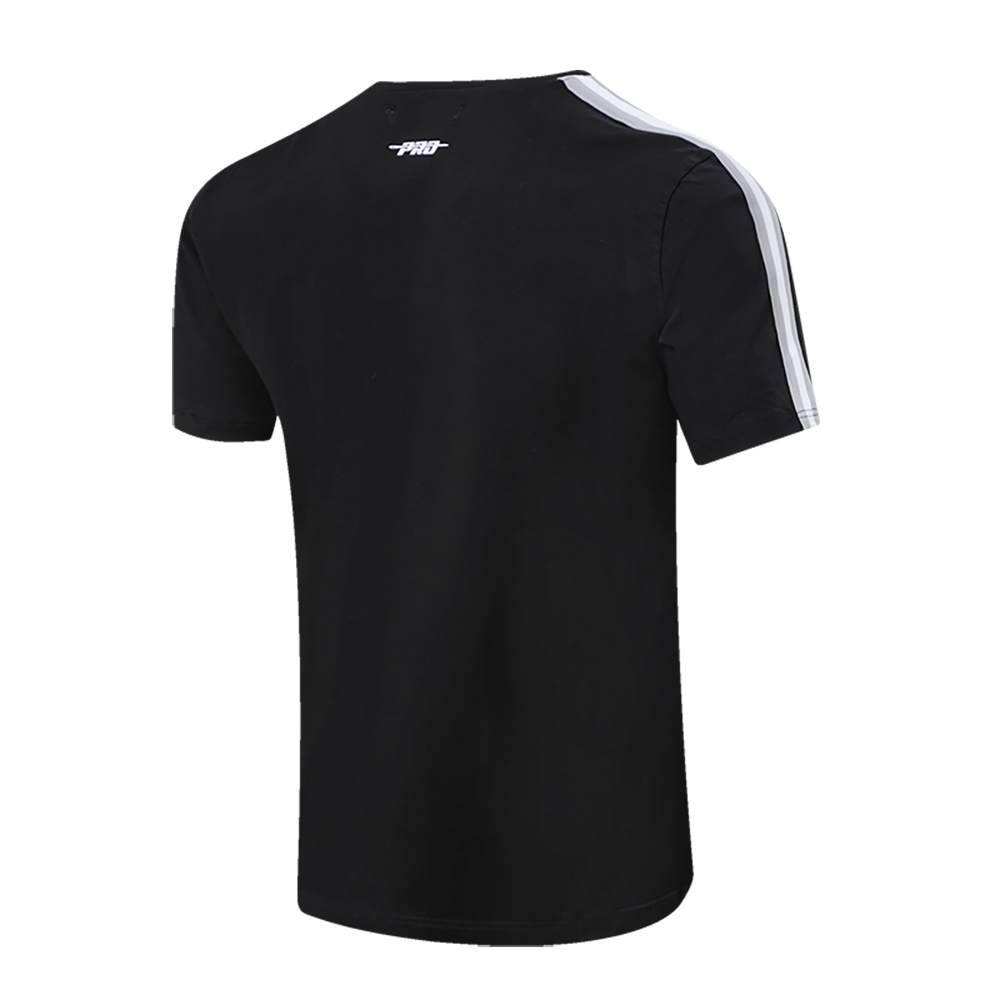 NBA BROOKLYN NETS RETRO CLASSIC MEN'S STRIPED TEE (BLACK/GRAY)