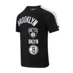 NBA BROOKLYN NETS RETRO CLASSIC MEN'S STRIPED TEE (BLACK/GRAY)