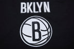 NBA BROOKLYN NETS RETRO CLASSIC MEN'S STRIPED TEE (BLACK/GRAY)