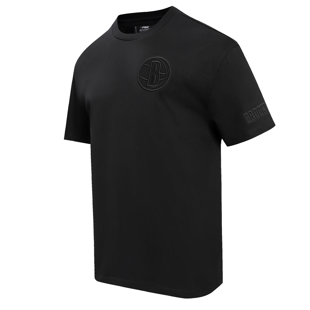 NBA BROOKLYN NETS NEUTRAL DROP SHOULDER MEN'S TEE (BLACK)