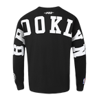 NBA BROOKLYN NETS WINGSPAN T-SHIRT À MANCHES LONGUES ET À ÉPAULES TOMBANTES POUR HOMME (NOIR)