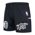 NBA BROOKLYN NETS SOUVENIR MEN'S MESH SHORT (BLACK)