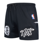 NBA BROOKLYN NETS SOUVENIR MEN'S MESH SHORT (BLACK)