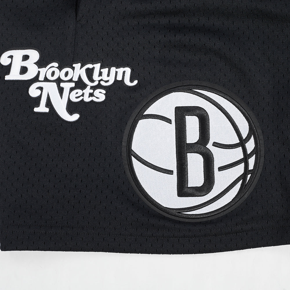 NBA BROOKLYN NETS SOUVENIR MEN'S MESH SHORT (BLACK)