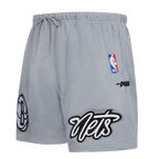 NBA BROOKLYN NETS SOUVENIR MEN'S MESH SHORT (GRAY)