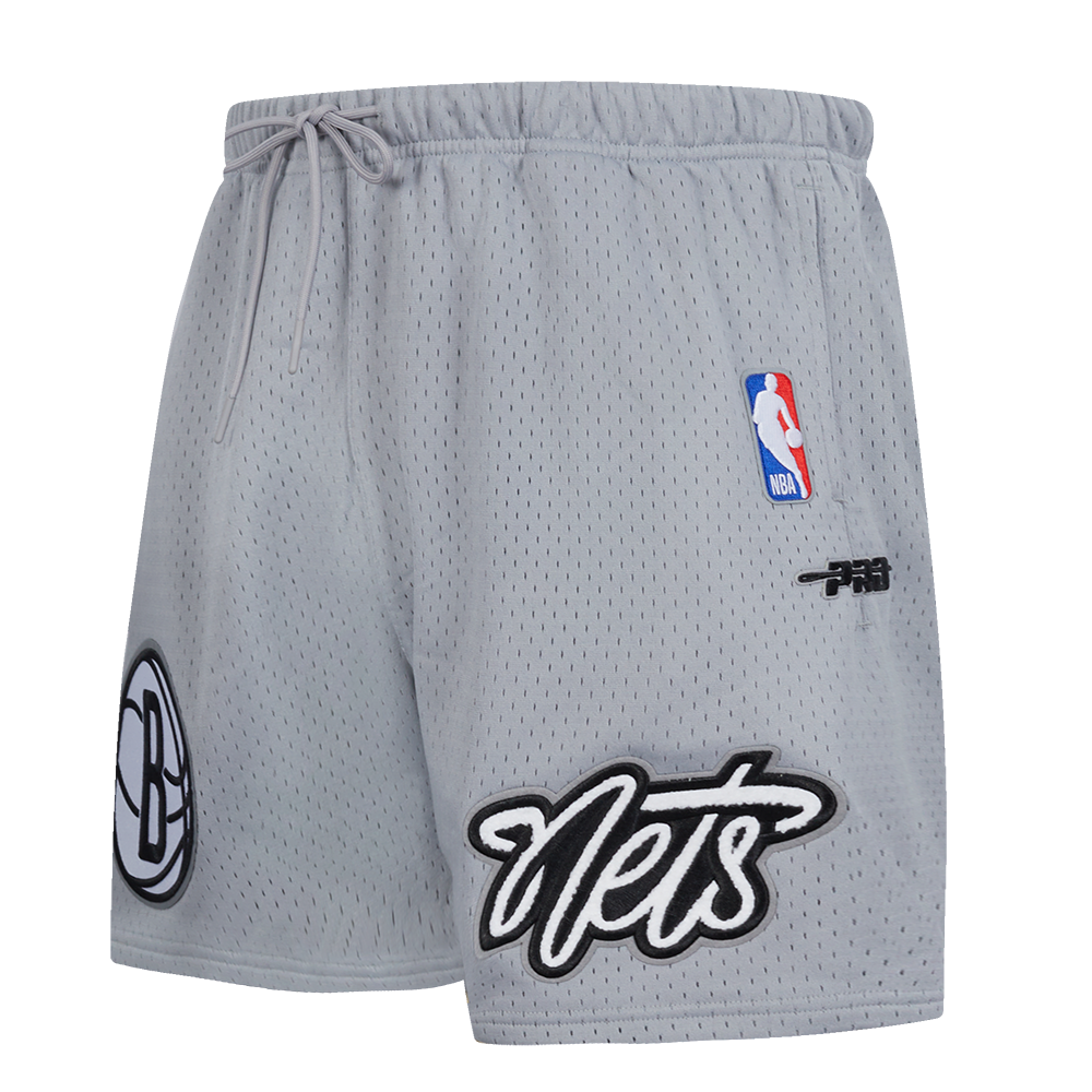 NBA BROOKLYN NETS SOUVENIR MEN'S MESH SHORT (GRAY)