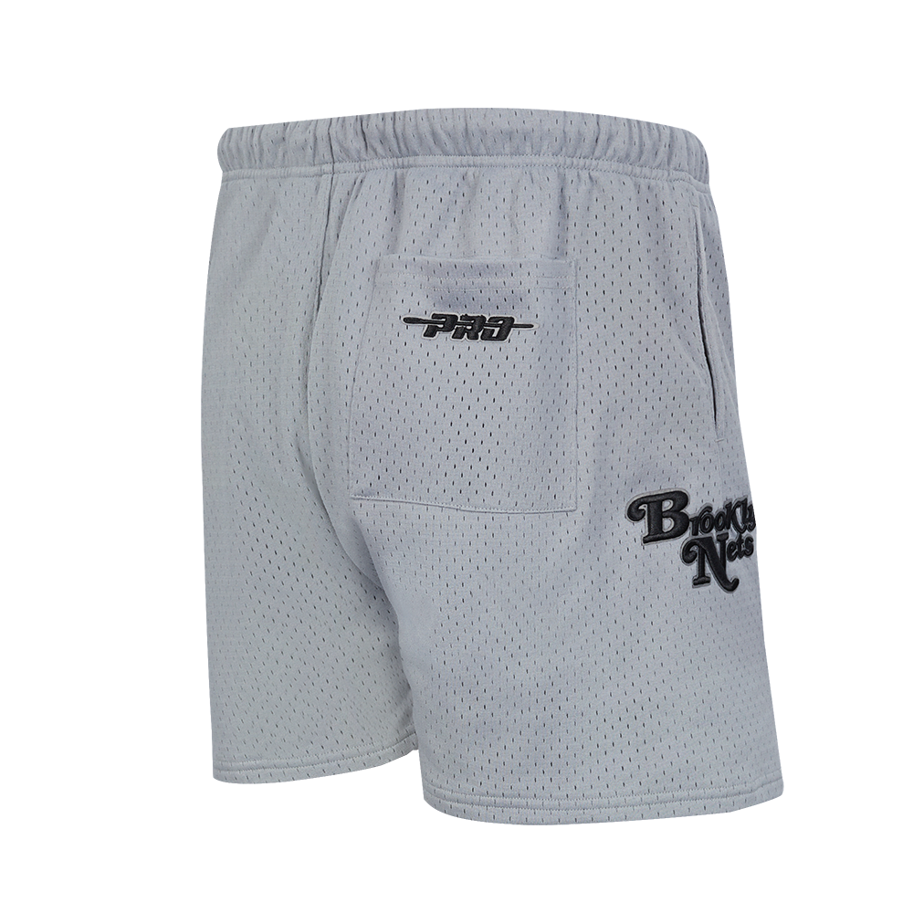 NBA BROOKLYN NETS SOUVENIR MEN'S MESH SHORT (GRAY)