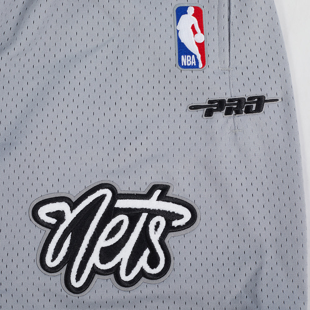 NBA BROOKLYN NETS SOUVENIR MEN'S MESH SHORT (GRAY)