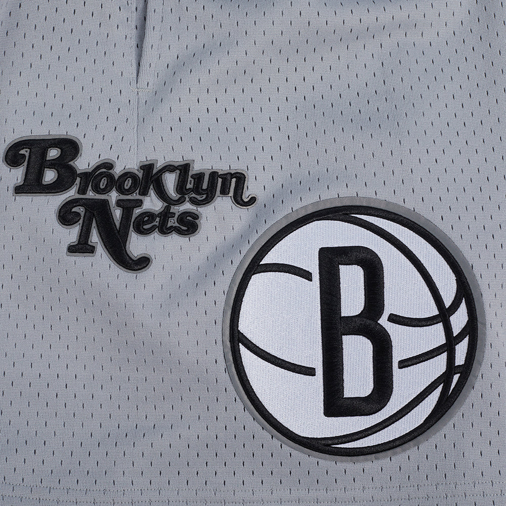 NBA BROOKLYN NETS SOUVENIR MEN'S MESH SHORT (GRAY)