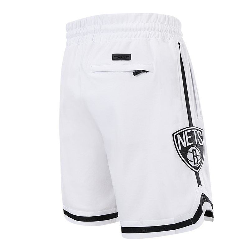 NBA BROOKLYN NETS LOGO PRO TEAM MEN'S SHORT (WHITE)