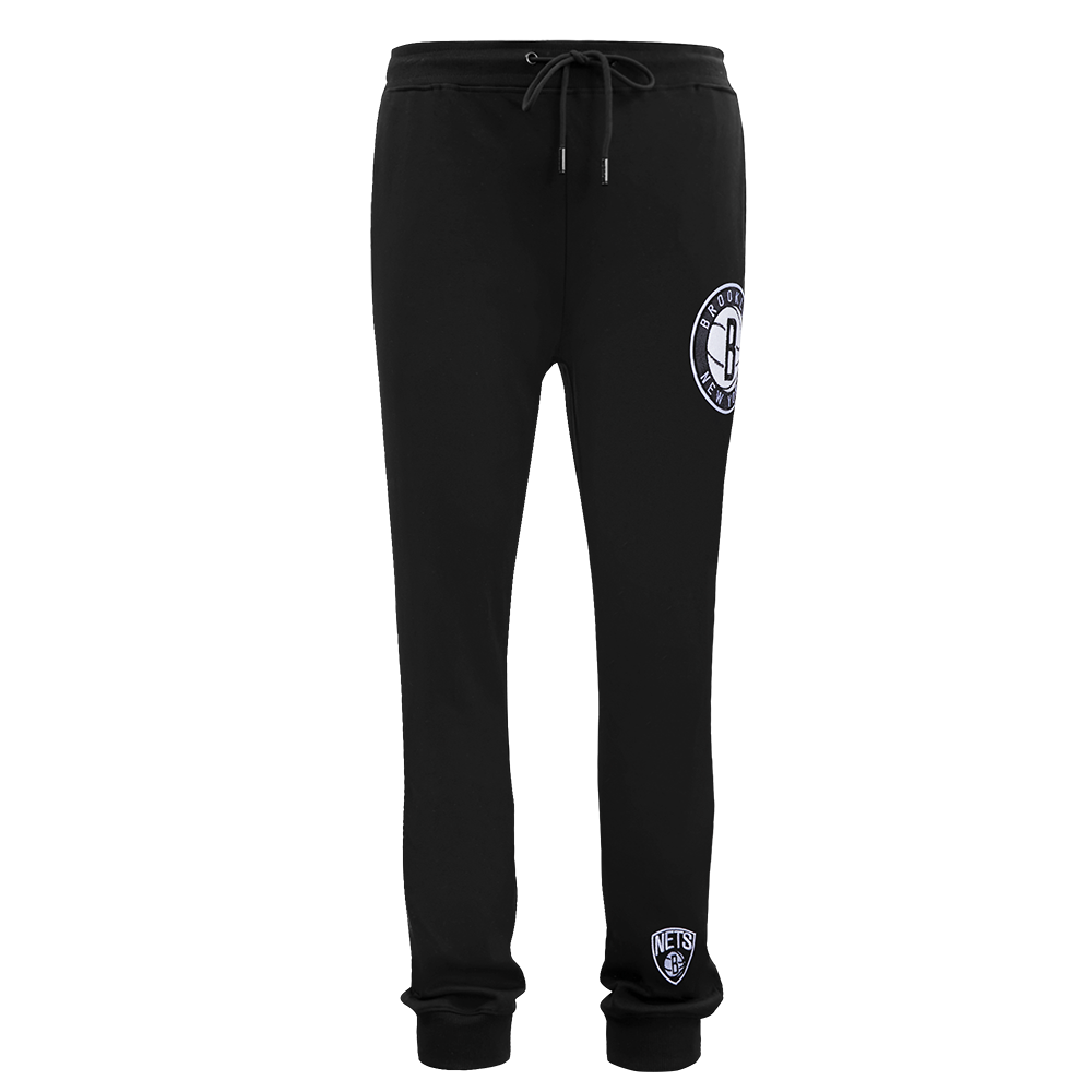 NBA BROOKLYN NETS CLASSIC CHENILLE MEN'S JOGGER (BLACK)