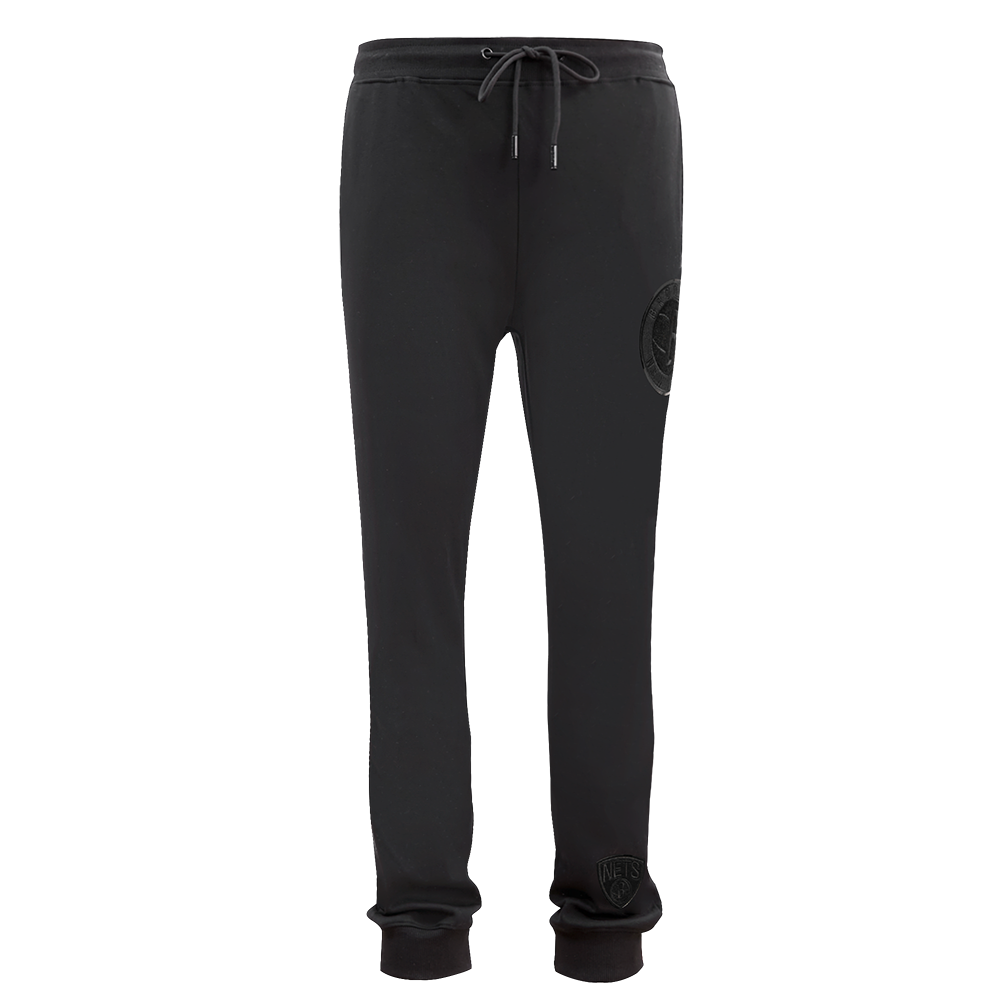 NBA BROOKLYN NETS TRIPLE BLACK LOGO MEN'S JOGGER (BLACK)