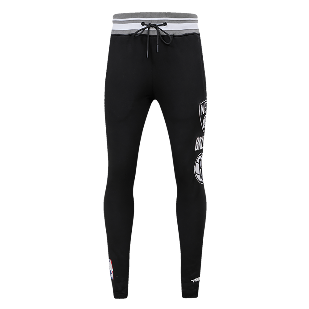 NBA BROOKLYN NETS RETRO CLASSIC MEN'S SWEATPANT (BLACK/GRAY)