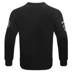 NBA BROOKLYN NETS OLD ENGLISH CHANDAIL À COL ROND POUR HOMME (NOIR)