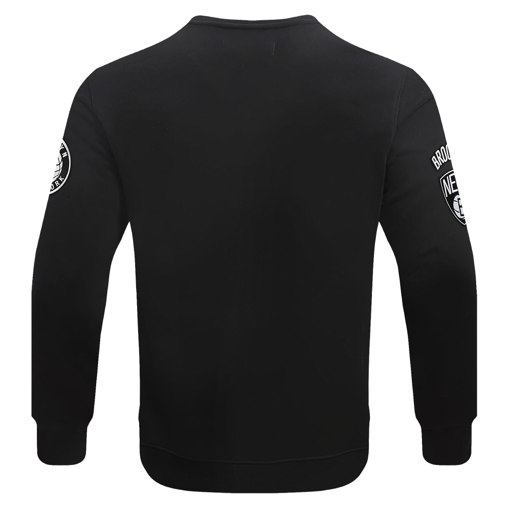 NBA BROOKLYN NETS OLD ENGLISH CHANDAIL À COL ROND POUR HOMME (NOIR)