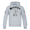 NBA BROOKLYN NETS OLD ENGLISH CHANDAIL À CAPUCHON À LOGO POUR HOMME (GRIS CHINÉ)
