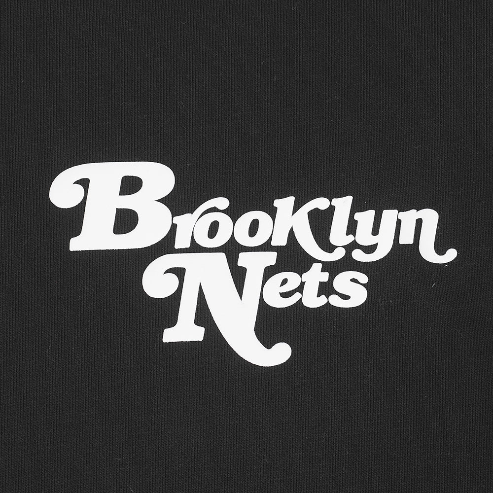 NBA BROOKLYN NETS SOUVENIR CHANDAIL À CAPUCHON EN MOLLETON POUR HOMME (NOIR)