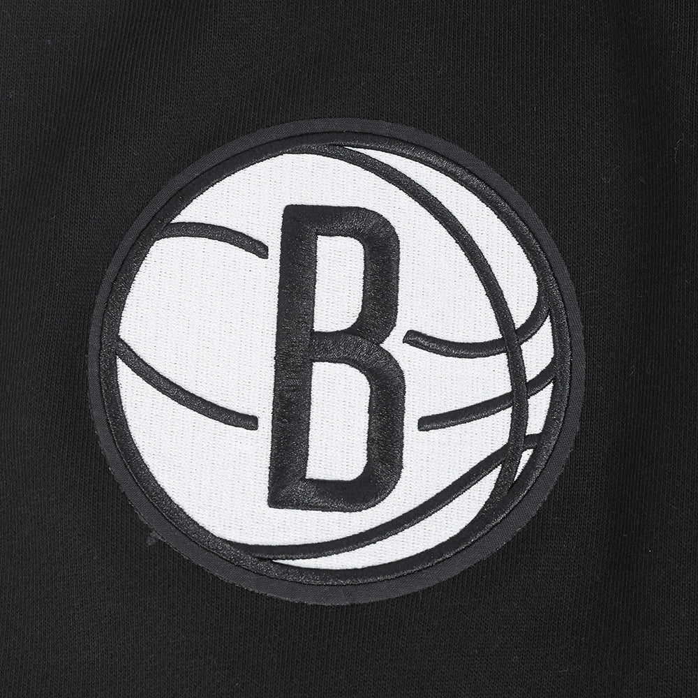 NBA BROOKLYN NETS SOUVENIR CHANDAIL À CAPUCHON EN MOLLETON POUR HOMME (NOIR)