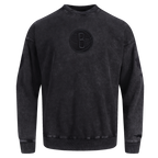 NBA BROOKLYN NETS WASHED CLASSIC MEN'S CREWNECK SWEATSHIRT (WASHED BLACK)