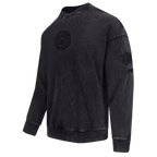 NBA BROOKLYN NETS WASHED CLASSIC MEN'S CREWNECK SWEATSHIRT (WASHED BLACK)