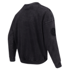 NBA BROOKLYN NETS WASHED CLASSIC MEN'S CREWNECK SWEATSHIRT (WASHED BLACK)
