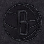 NBA BROOKLYN NETS WASHED CLASSIC MEN'S CREWNECK SWEATSHIRT (WASHED BLACK)