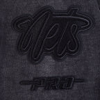 NBA BROOKLYN NETS WASHED CLASSIC MEN'S CREWNECK SWEATSHIRT (WASHED BLACK)