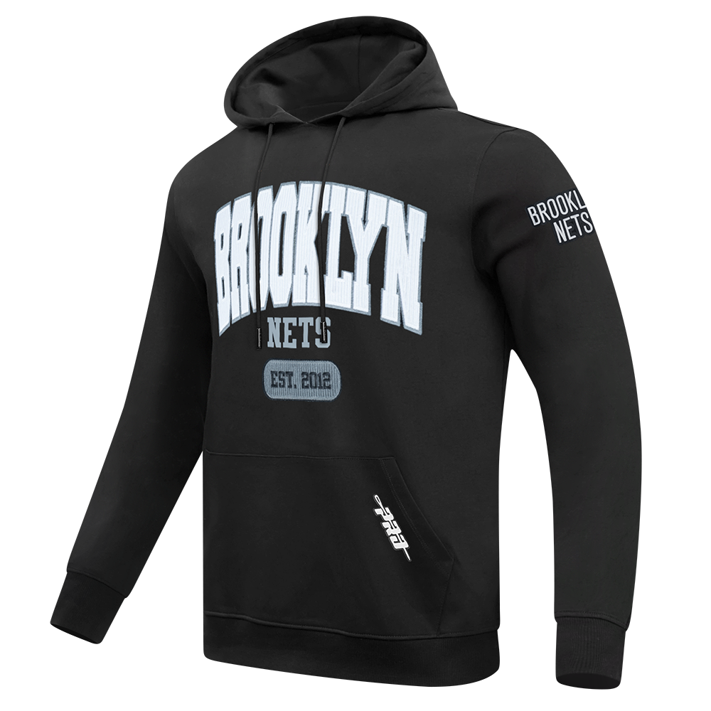 NBA BROOKLYN NETS CITY ARCH MEN'S FLC PO HOODIE (BLACK)