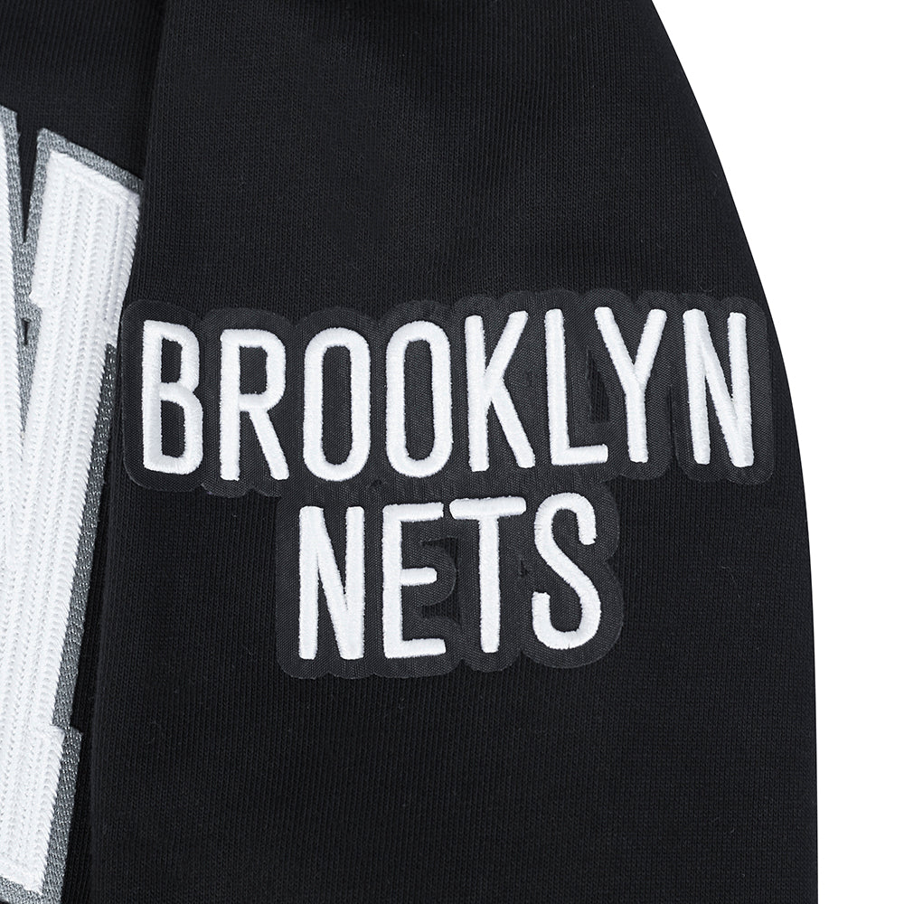NBA BROOKLYN NETS CITY ARCH MEN'S FLC PO HOODIE (BLACK)