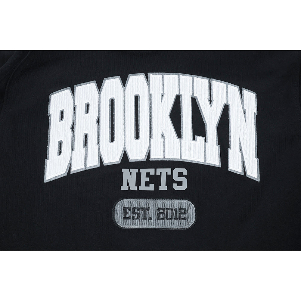 NBA BROOKLYN NETS CITY ARCH MEN'S FLC PO HOODIE (BLACK)
