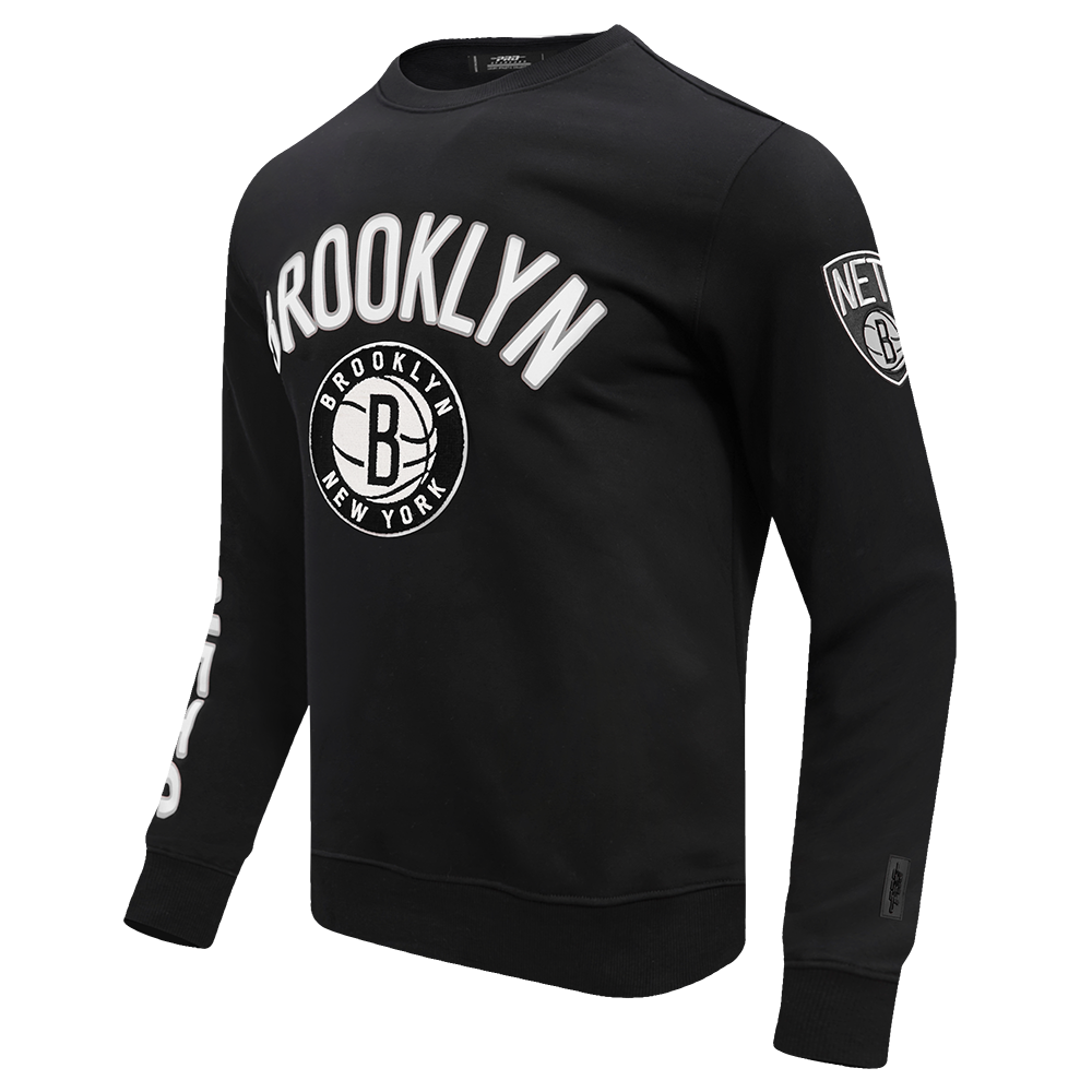 NBA BROOKLYN NETS CLASSIC MEN'S CREWNECK (BLACK)