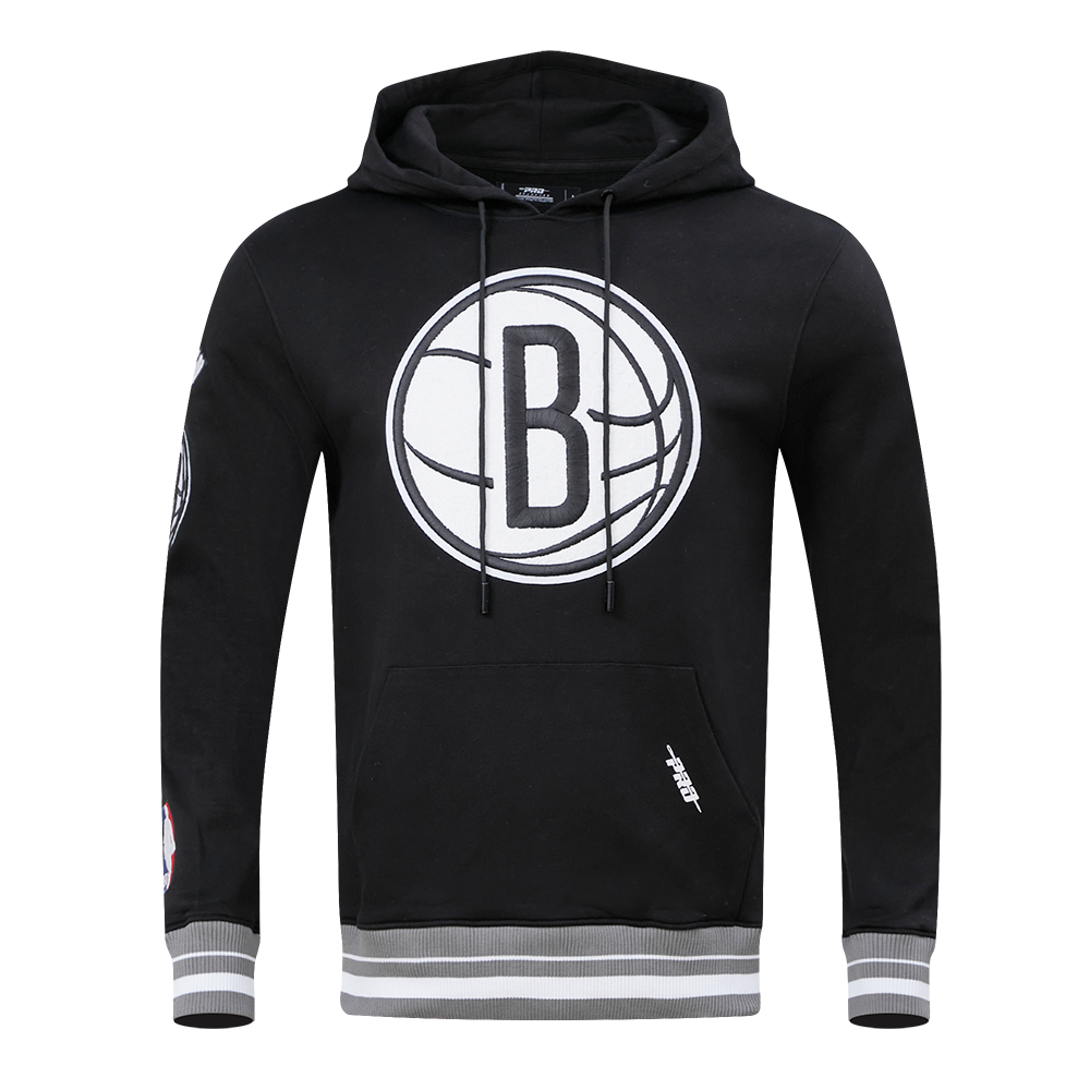 NBA BROOKLYN NETS RETRO CLASSIC CHANDAIL À CAPUCHON POUR HOMME (NOIR/GRIS)