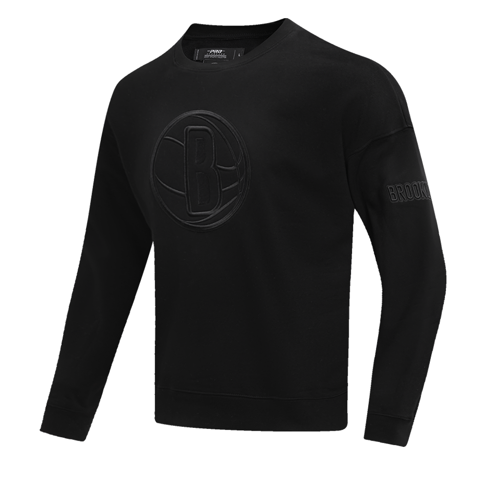 NBA BROOKLYN NETS NEUTRAL CHANDAIL À COL ROND À ÉPAULES TOMBANTES POUR HOMME (NOIR)