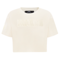 NBA BROOKLYN NETS NEUTRAL T-SHIRT EN JERSEY SIMPLE À COUPE CARRÉE POUR FEMME (COQUILLE D'ŒUF)