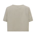 NBA BROOKLYN NETS NEUTRAL WOMEN'S SINGLE JERSEY BOXY TEE (TAUPE)
