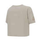 NBA BROOKLYN NETS NEUTRAL WOMEN'S SINGLE JERSEY BOXY TEE (TAUPE)
