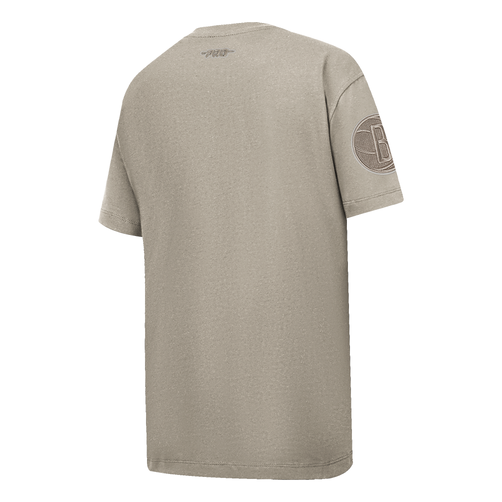 NBA BROOKLYN NETS NEUTRAL T-SHIRT EN JERSEY SIMPLE POUR GARÇON JUNIOR (TAUPE)
