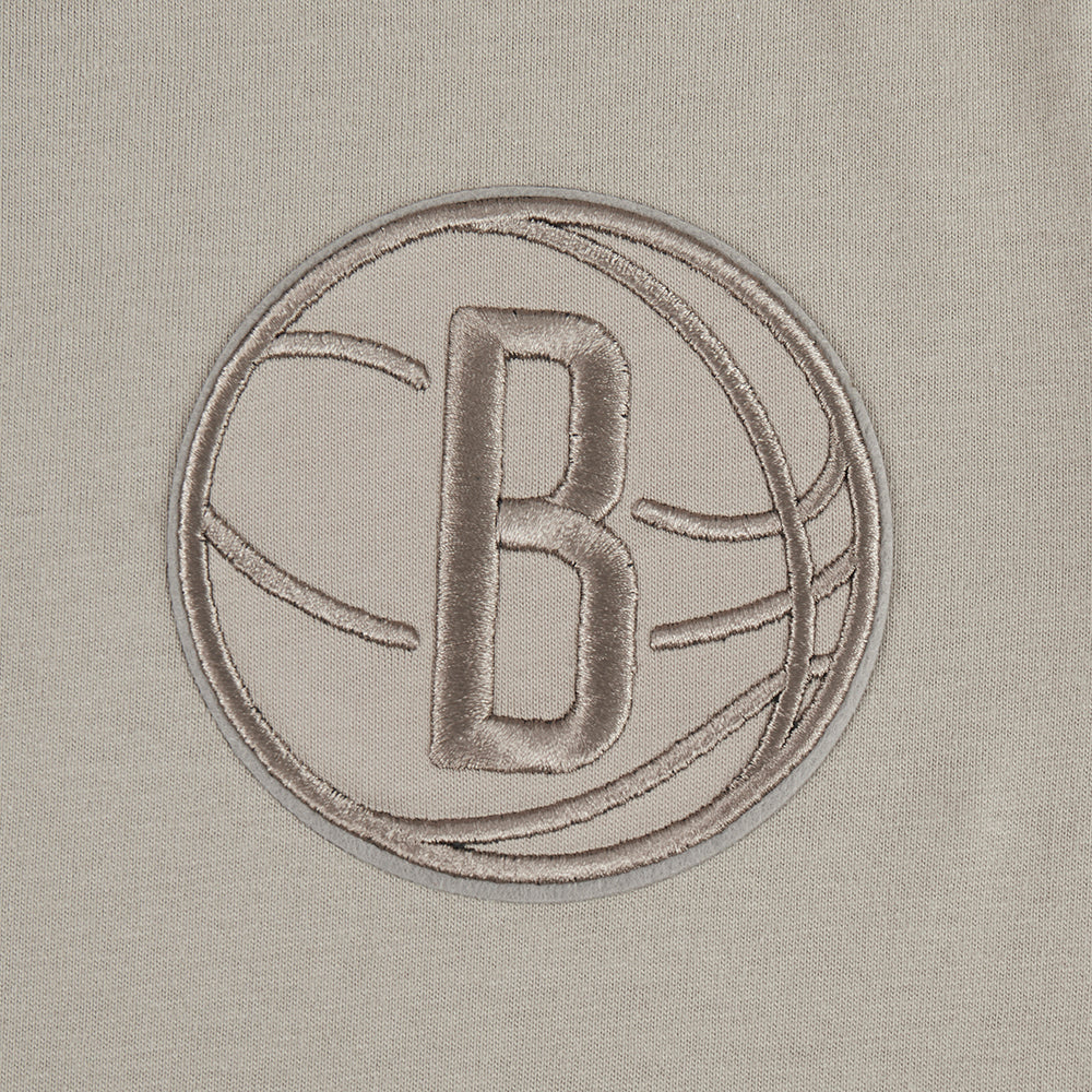 NBA BROOKLYN NETS NEUTRAL T-SHIRT EN JERSEY SIMPLE POUR GARÇON JUNIOR (TAUPE)