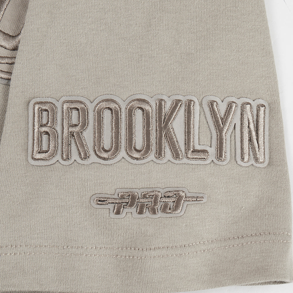 NBA BROOKLYN NETS NEUTRAL T-SHIRT EN JERSEY SIMPLE POUR GARÇON JUNIOR (TAUPE)