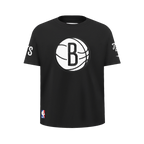 NBA BROOKLYN NETS RETRO CLASSIC SINGLE JERSEY BIG BOY'S SINGLE JERSEY TEE (BLACK)
