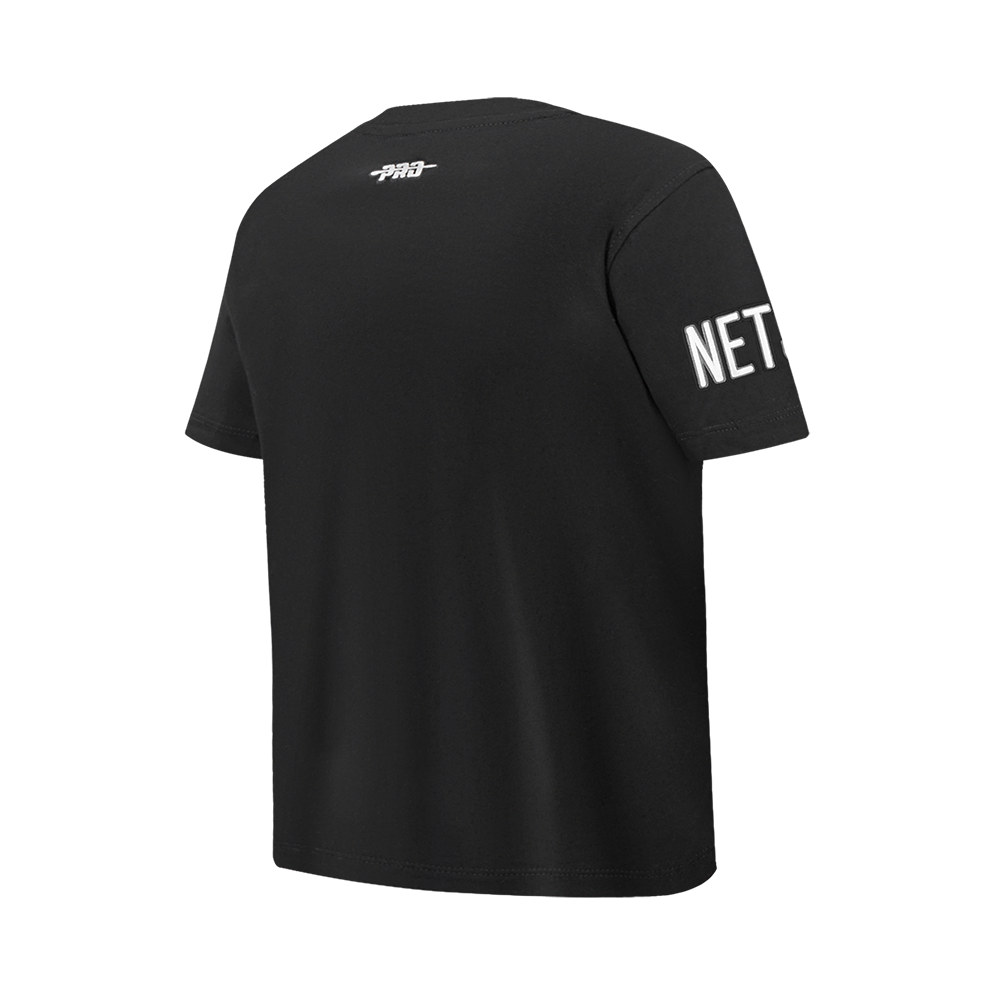 NBA BROOKLYN NETS RETRO CLASSIC SINGLE JERSEY BIG BOY'S SINGLE JERSEY TEE (BLACK)