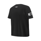 NBA BROOKLYN NETS RETRO CLASSIC SINGLE JERSEY BIG BOY'S SINGLE JERSEY TEE (BLACK)