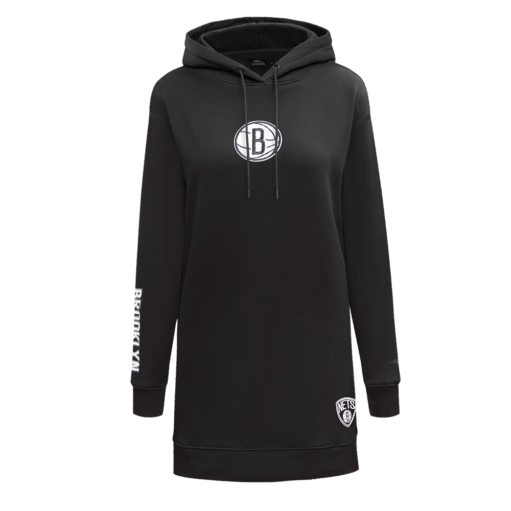 NBA BROOKLYN NETS CLASSIC ROBE À CAPUCHON POUR FEMME (NOIR)