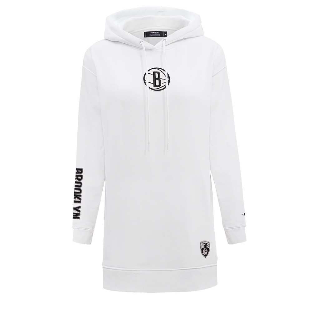 NBA BROOKLYN NETS CLASSIC ROBE À CAPUCHON POUR FEMME (BLANC)