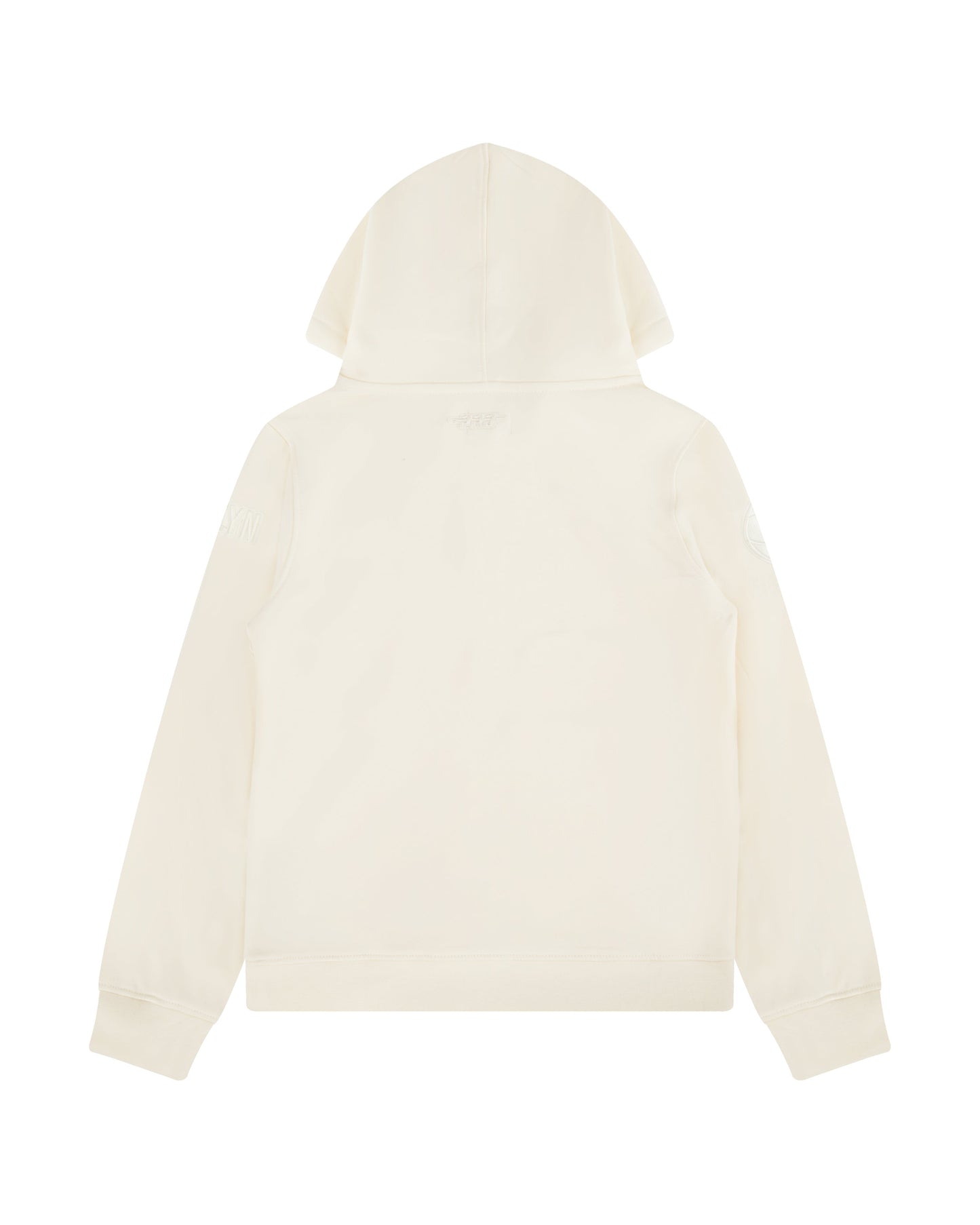 NBA BROOKLYN NETS NEUTRAL BIG BOYS FLEECE PULLOVER HOODIE (EGGSHELL)